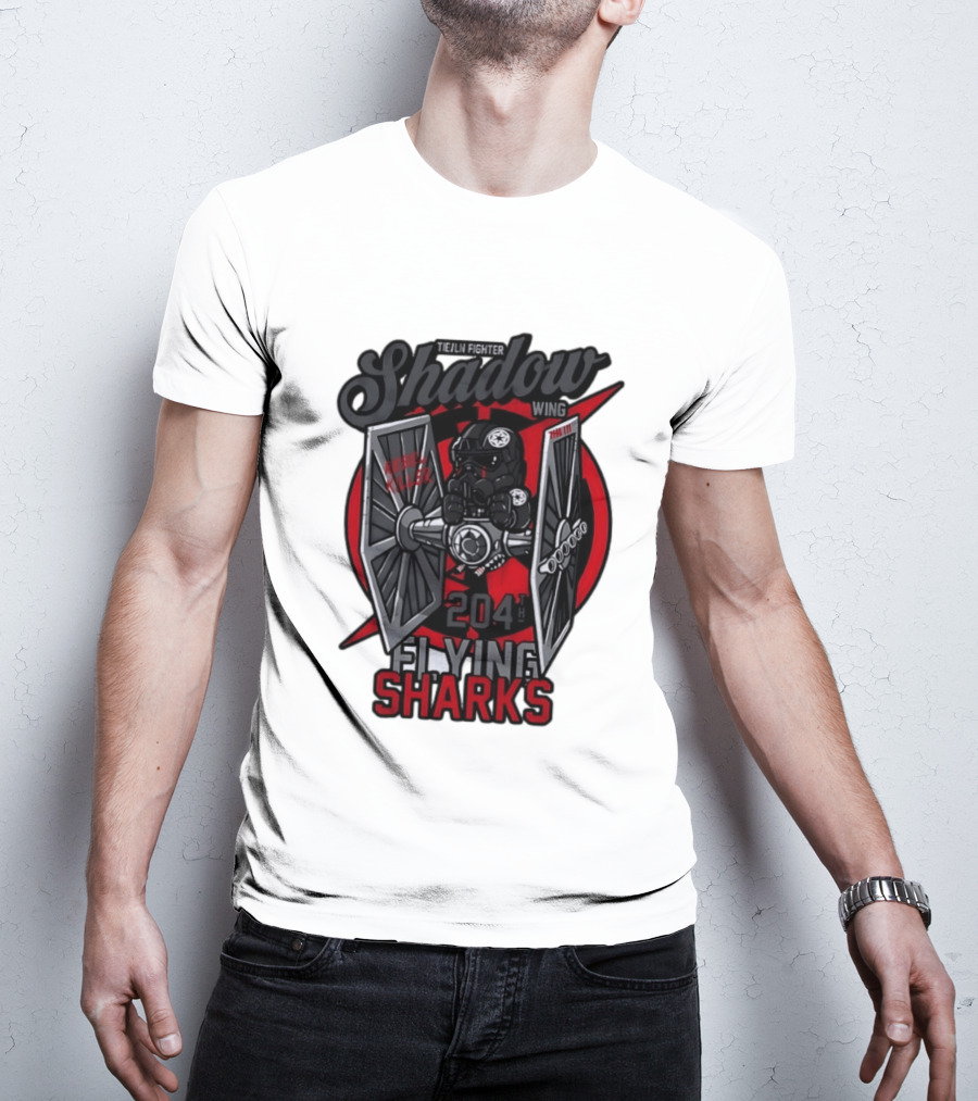 TIE Fighter Pilot Shadow Wing 204th Flying Sharks Rebel Killer Star Wars T-Shirt