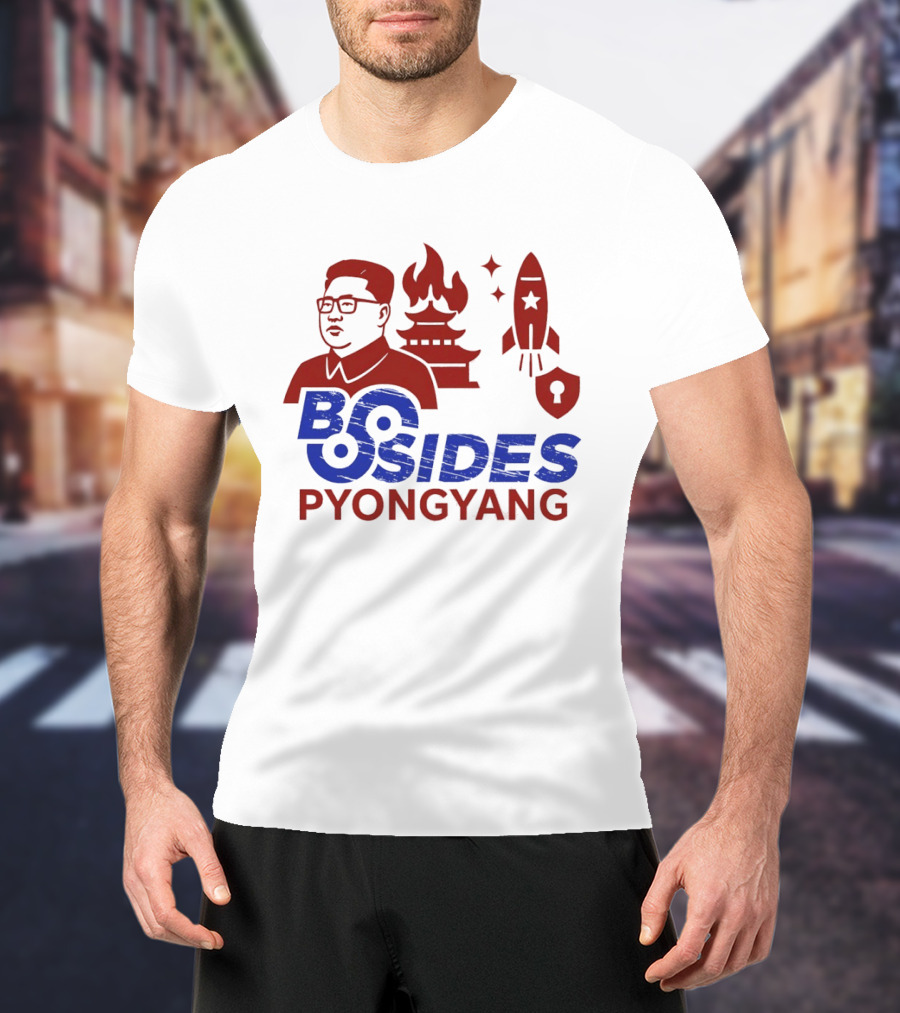 Kim Jong Un BSides Pyongyang Rocket Security Pagoda Shield Star T-Shirt