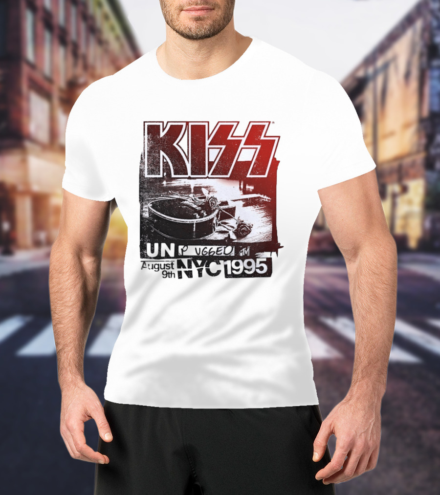 KISS Unplugged MTV August 9th 1995 NYC Guitar Roses T-Shirt