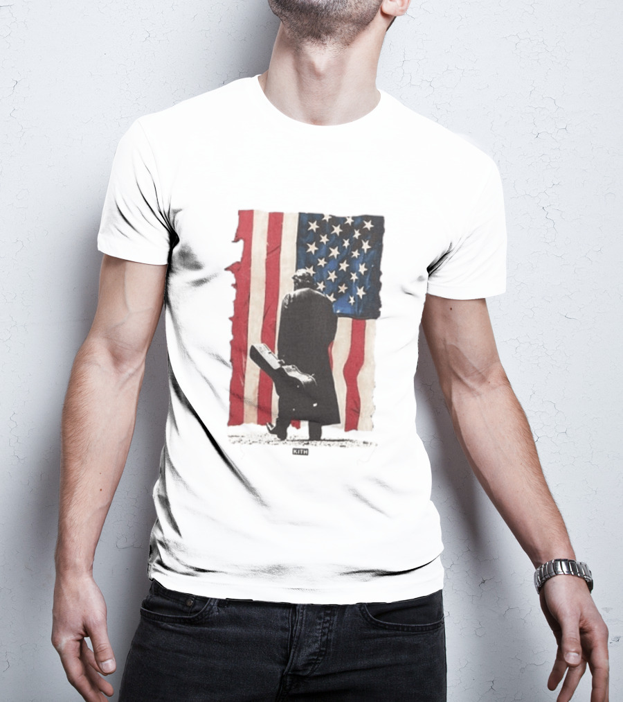 Kith Records Johnny Cash American Flag Iconic USA Collab T-Shirt