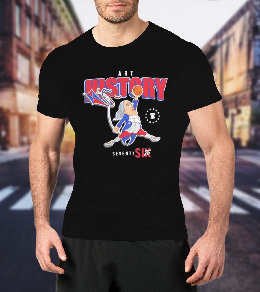 Ben Frankjumpman Art History Seventy Sixers T-Shirt
