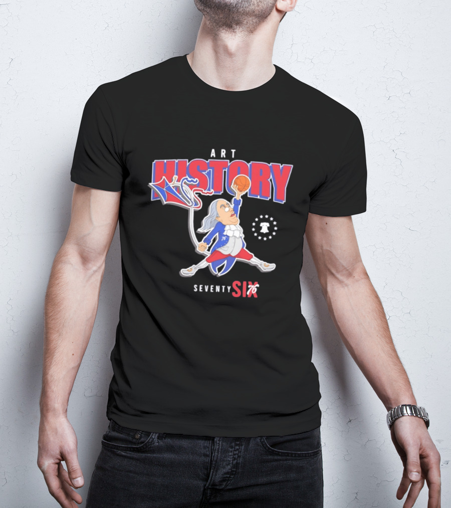 Ben Frankjumpman Art History Seventy Sixers T-Shirt