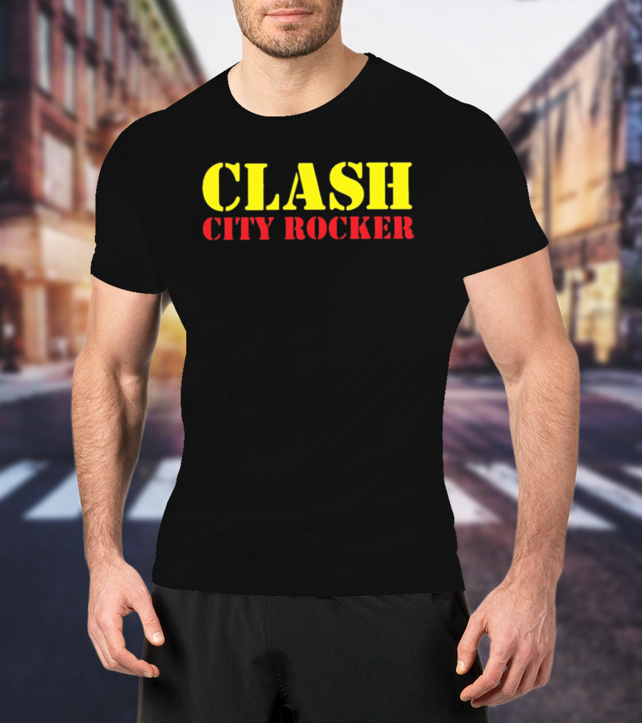 CLASH CITY ROCKER Vibrant Yellow And Red T-Shirt
