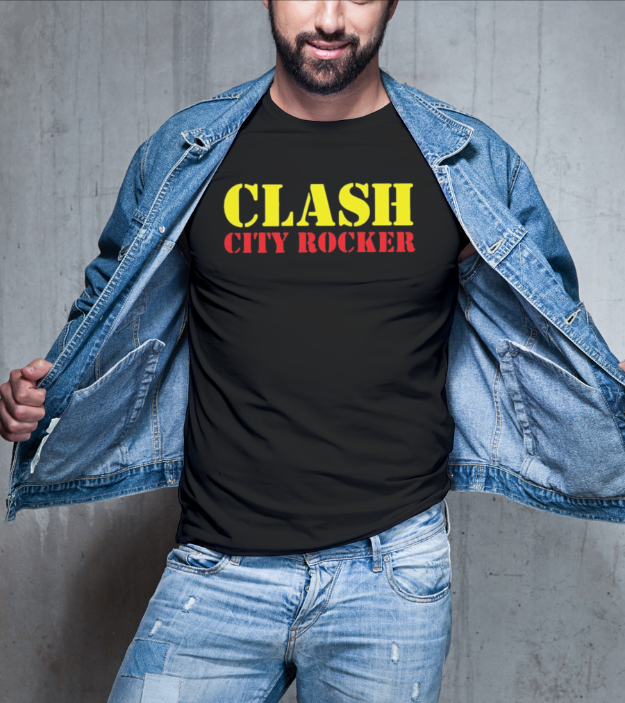 CLASH CITY ROCKER Vibrant Yellow And Red T-Shirt