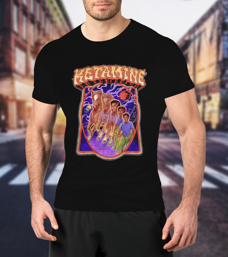 Ketamine Horse Morph Psychedelic Surreal Transformation T-Shirt