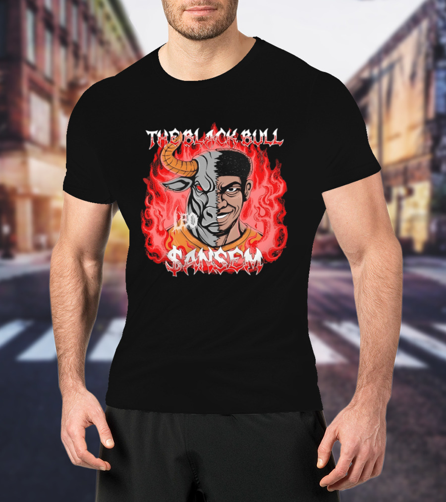 Leo Sansem The Black Bull Flaming Duality T-Shirt