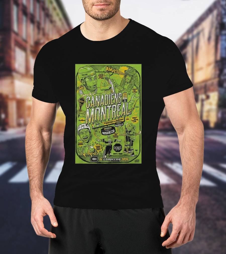 Canadiens De Montreal Comiccon 2026 Suzuki Martel St Louis Flanagan Dubeau Klingtent Laviolette Dobes 75 T-Shirt