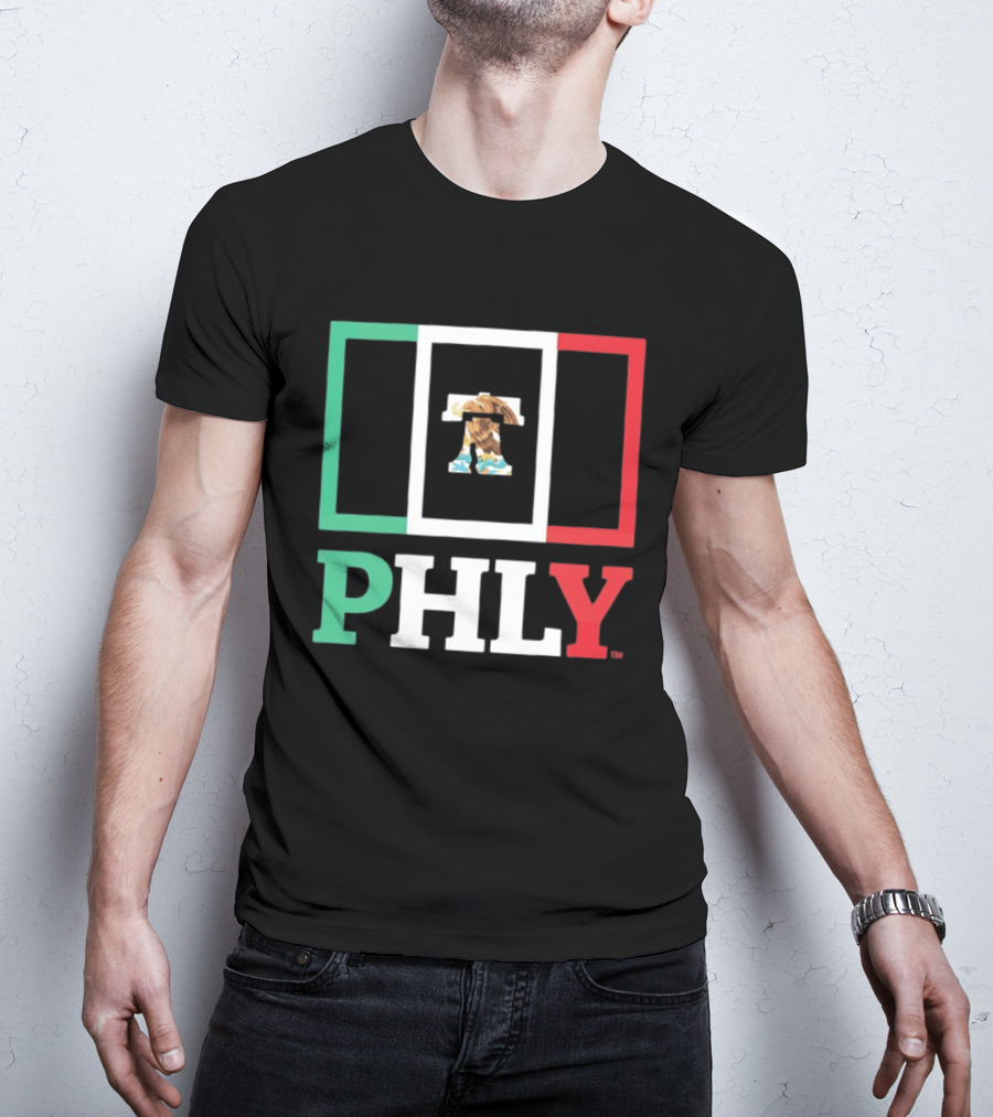 PHLY Mexico Flag Liberty Bell Eagles T-Shirt