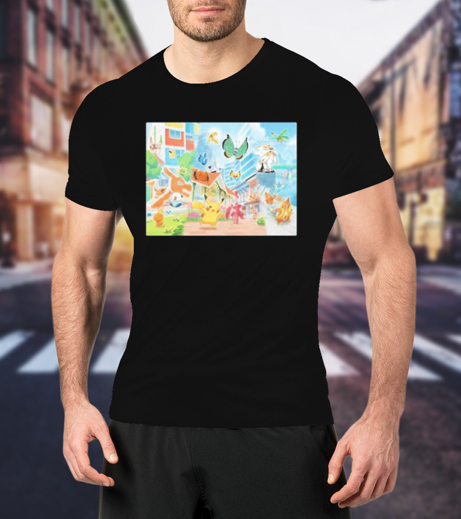 Pokémon Center Singapore July 2026 Pikachu Charizard Celebi Rowlet Oricorio Wingull T-Shirt