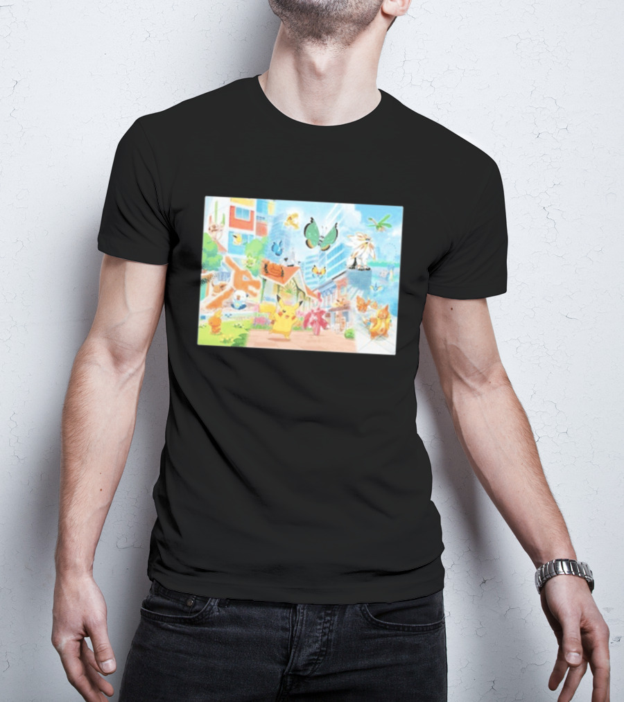 Pokémon Center Singapore July 2026 Pikachu Charizard Celebi Rowlet Oricorio Wingull T-Shirt