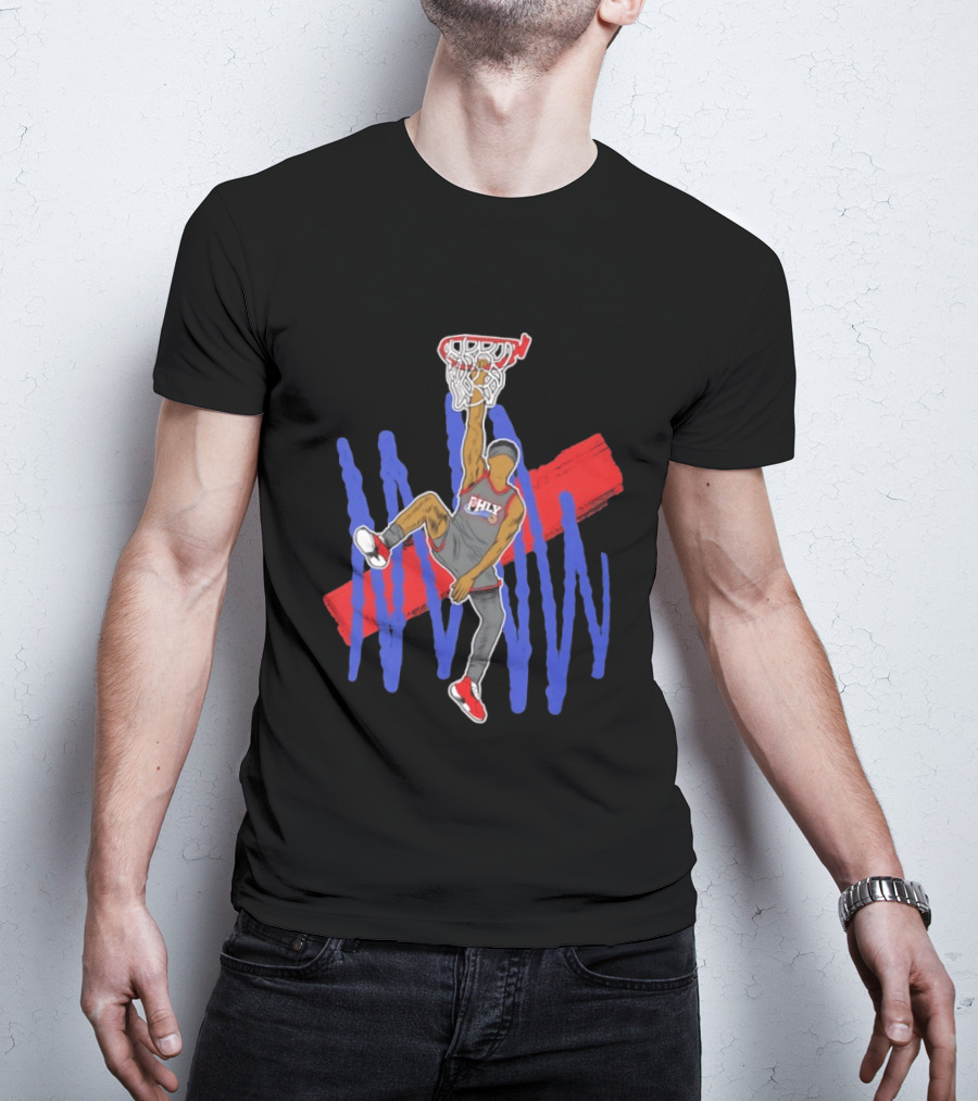 FHLY Basketball Dunk Athlete V J Edgecombe Highlight Action T-Shirt