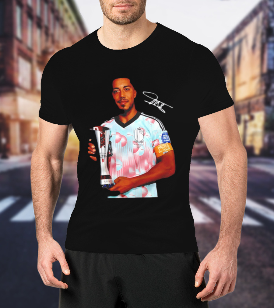 Youri Tielemans Belgium Football Unites The World Trophy Winning Moment T-Shirt