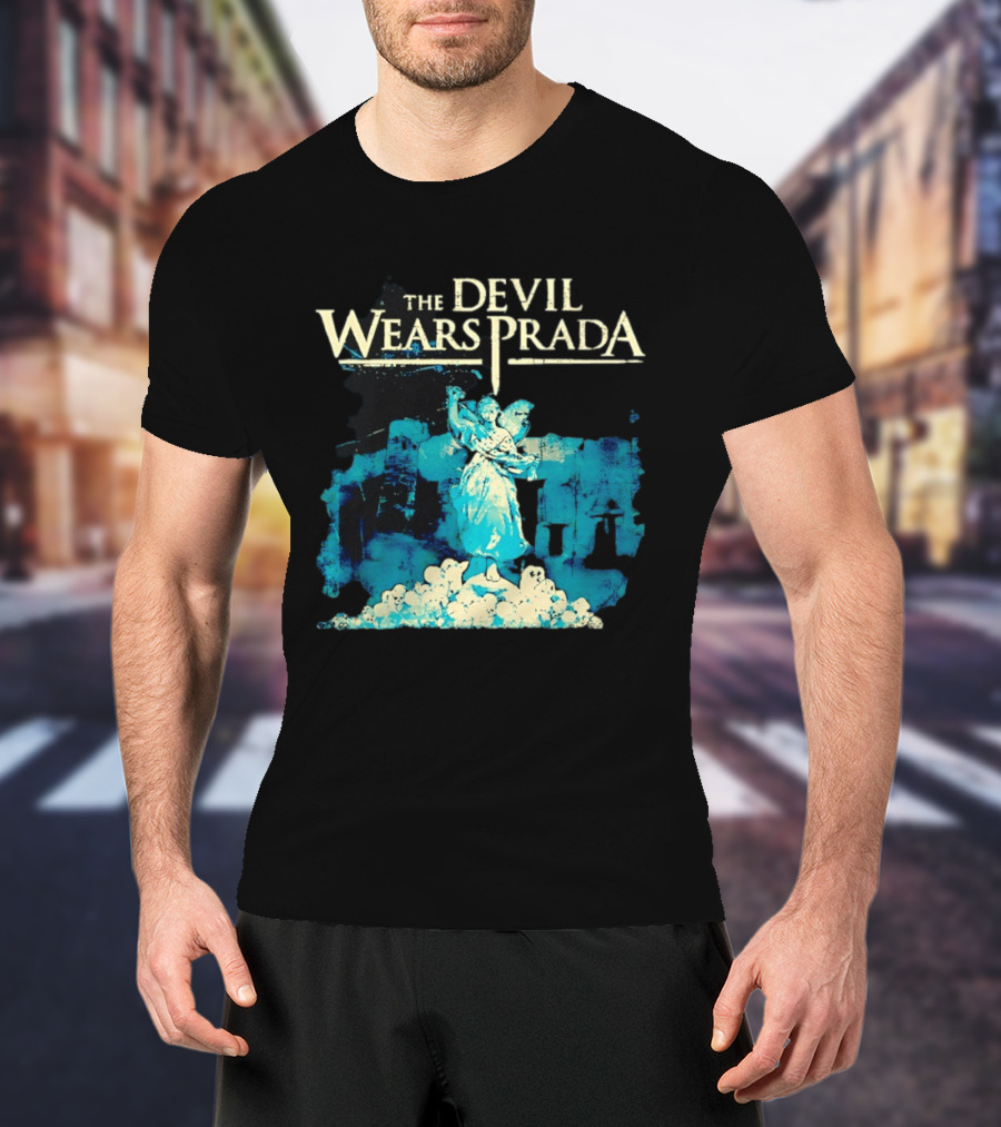 The Devil Wears Prada Angel Figure With Skull Pile T-Shirt