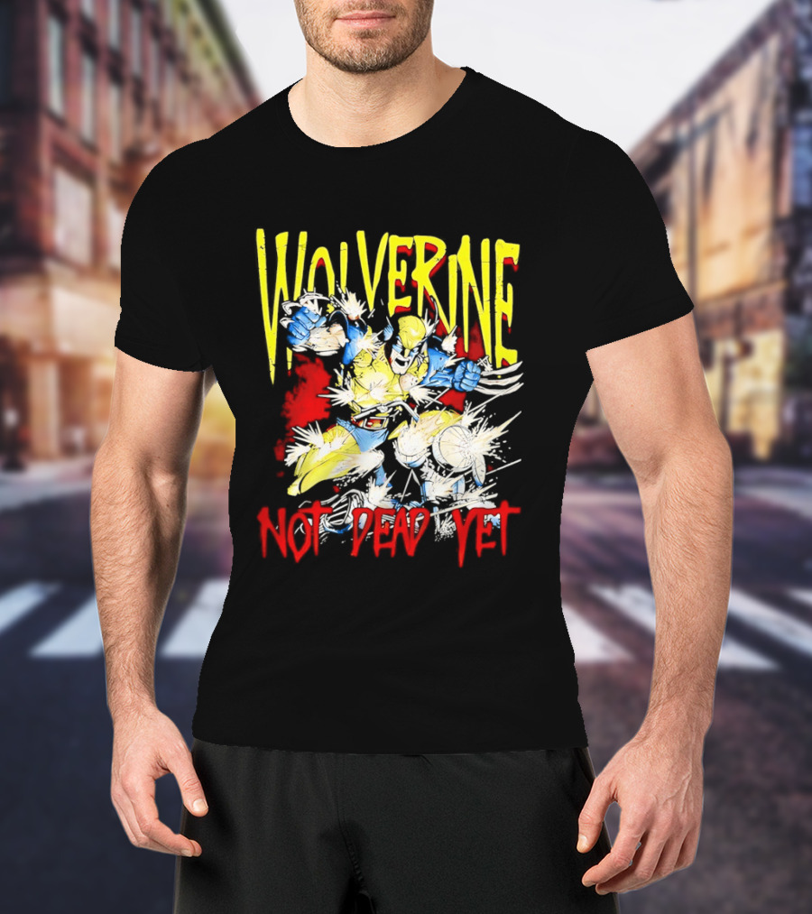 Wolverine Marvel Comics Not Dead Yet Bold Color T-Shirt