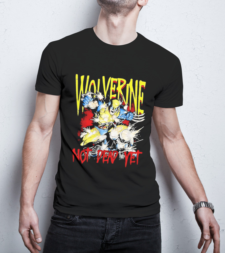 Wolverine Marvel Comics Not Dead Yet Bold Color T-Shirt