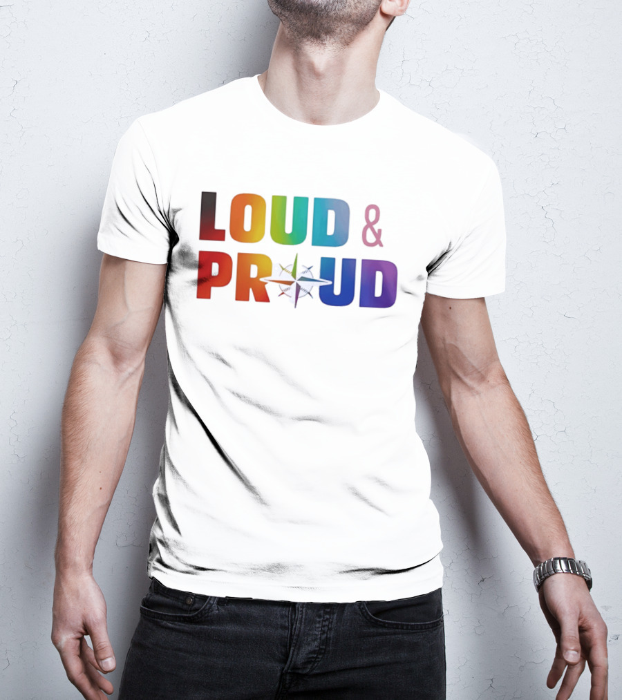 Loud And Proud Pride Rainbow Compass T-Shirt
