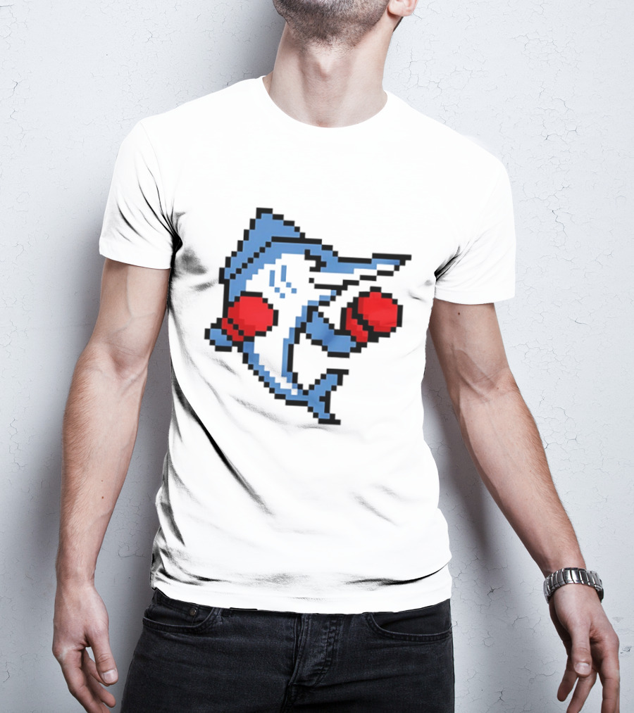 Miami Marlins 8 Bit Boxing Fish Pixel T-Shirt