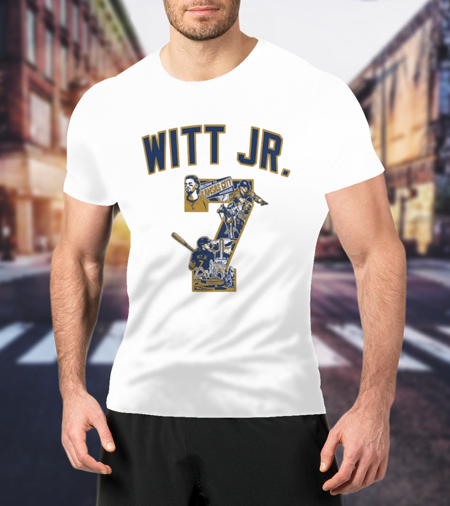 Witt Jr. Kansas City Welcome Missouri Royals MLB Number 7 T-Shirt