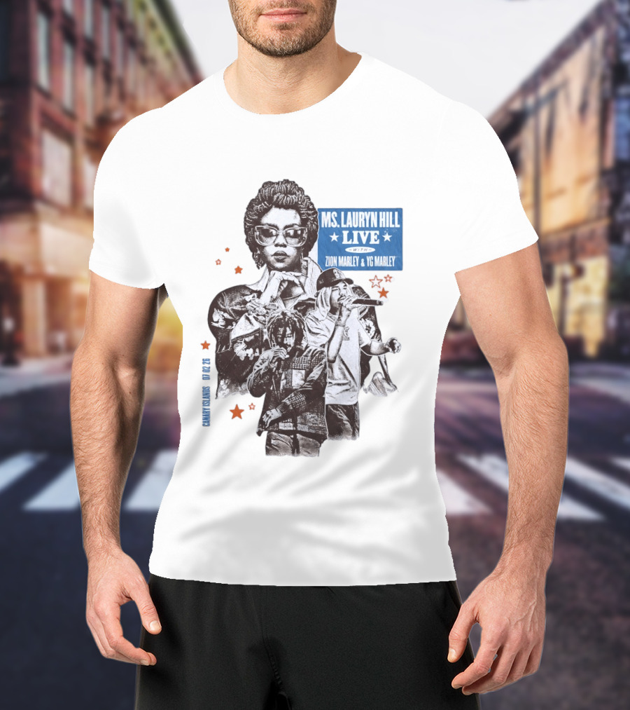Ms Lauryn Hill Live Zion Marley YG Marley Canary Islands February 2026 T-Shirt