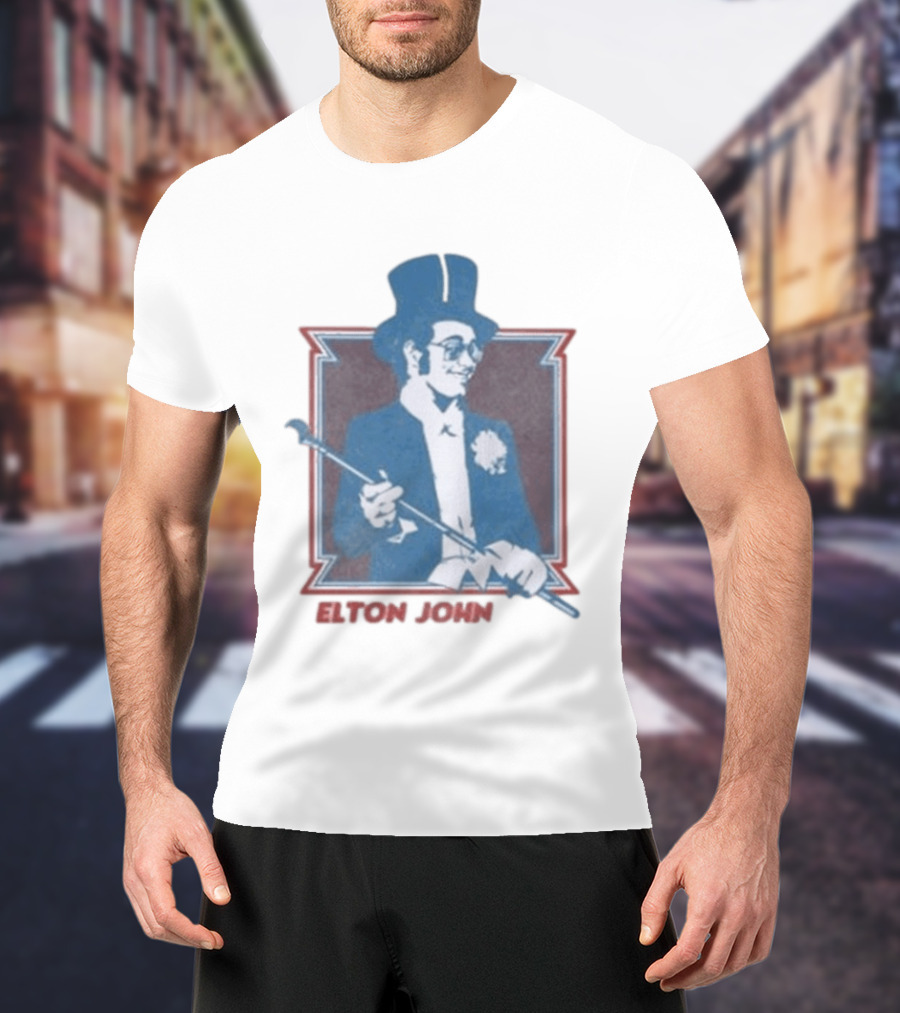 Elton John Top Hat Cane T-Shirt