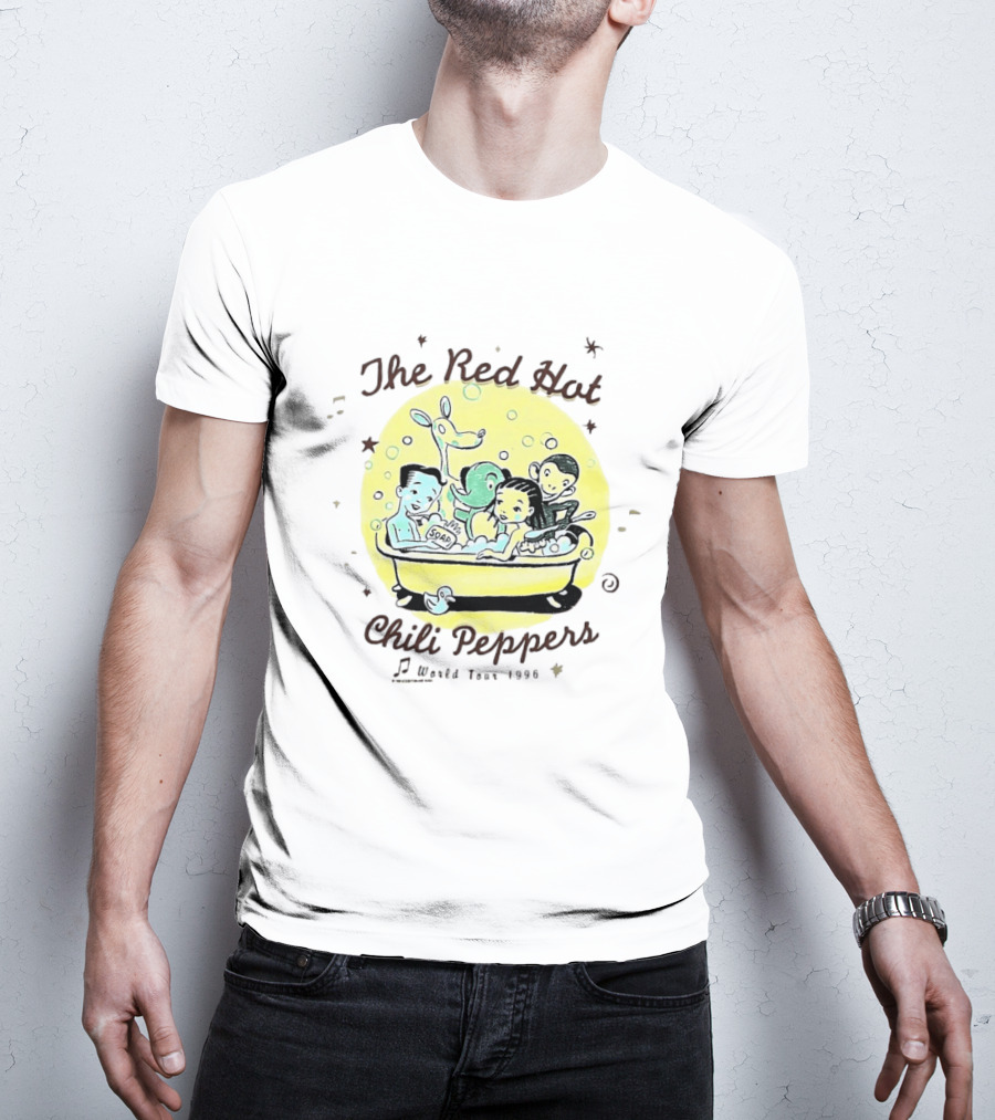 The Red Hot Chili Peppers World Tour 1990 Hot Tub Soap T-Shirt