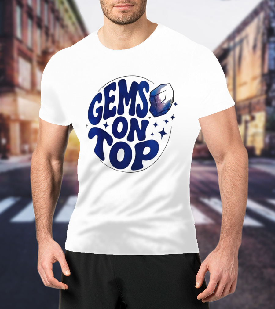 Gems On Top Crystal Stars And Galaxy T-Shirt