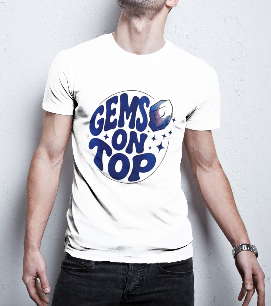 Gems On Top Crystal Stars And Galaxy T-Shirt