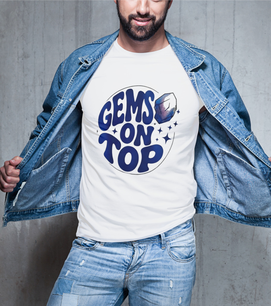 Gems On Top Crystal Stars And Galaxy T-Shirt