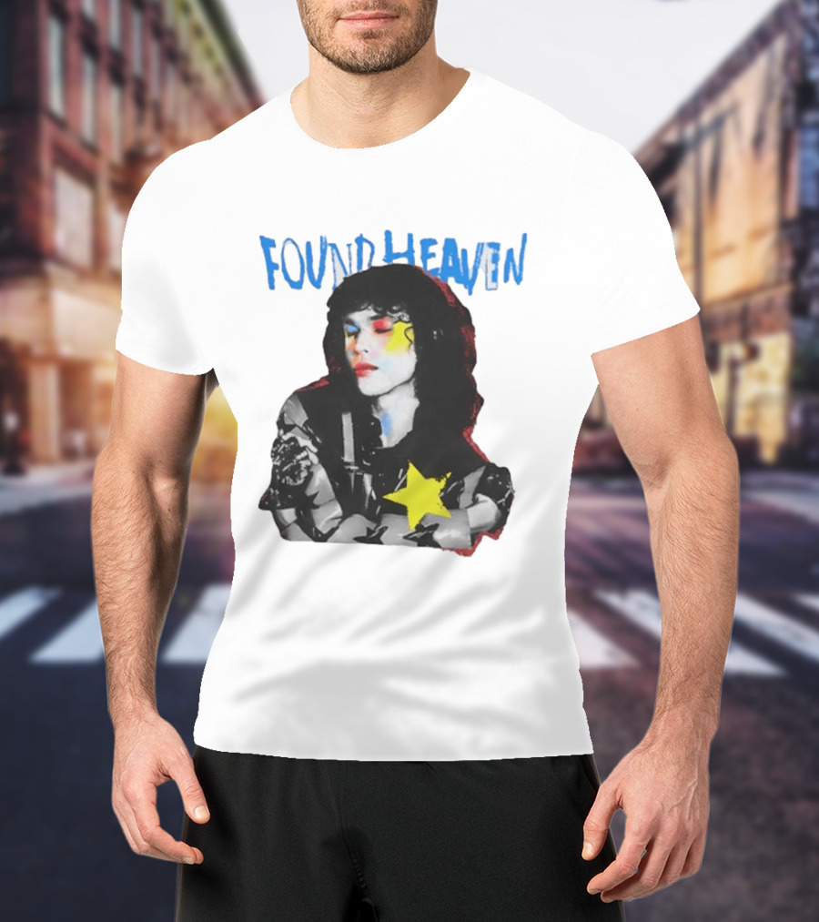 Found Heaven On Tour 2024 Dateback Washed Black Star T-Shirt
