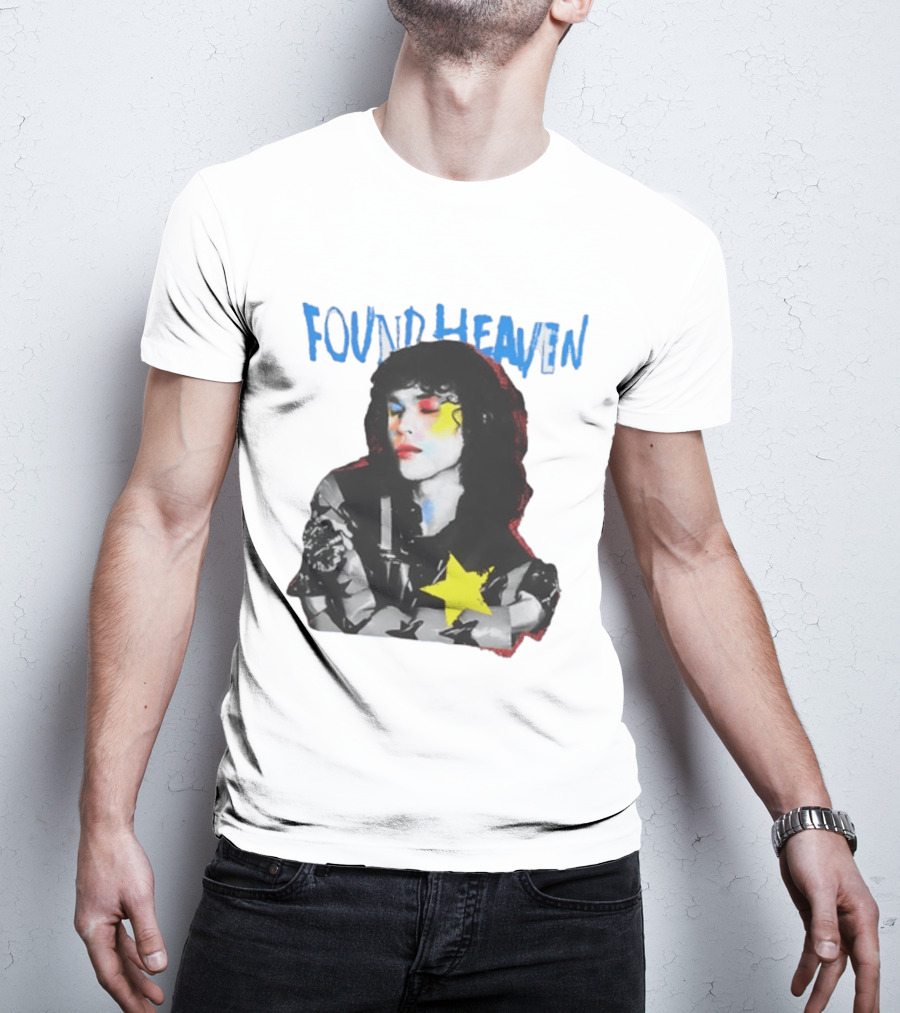 Found Heaven On Tour 2024 Dateback Washed Black Star T-Shirt