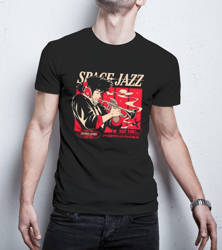 Space Jazz Spike Spiegel Stereo Audio See You T-Shirt