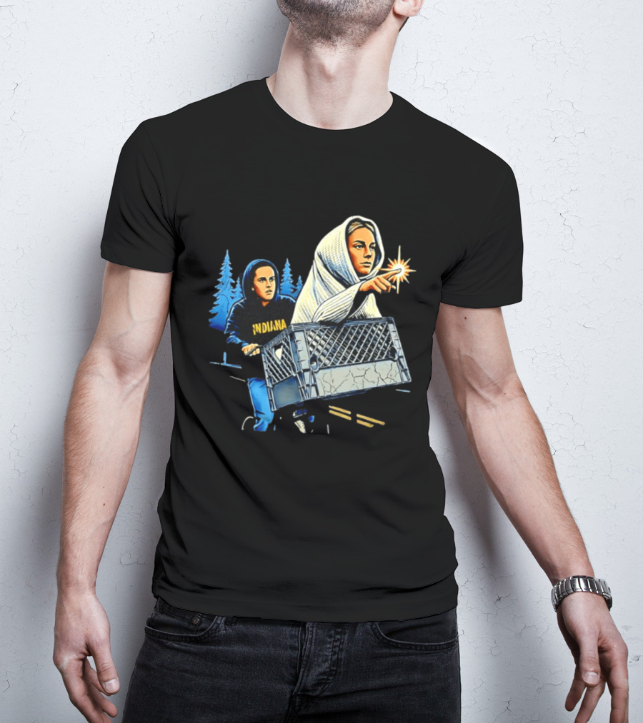 Indiana ET The Extra Terrestrial Bicycle Adventure 80s Movies T-Shirt