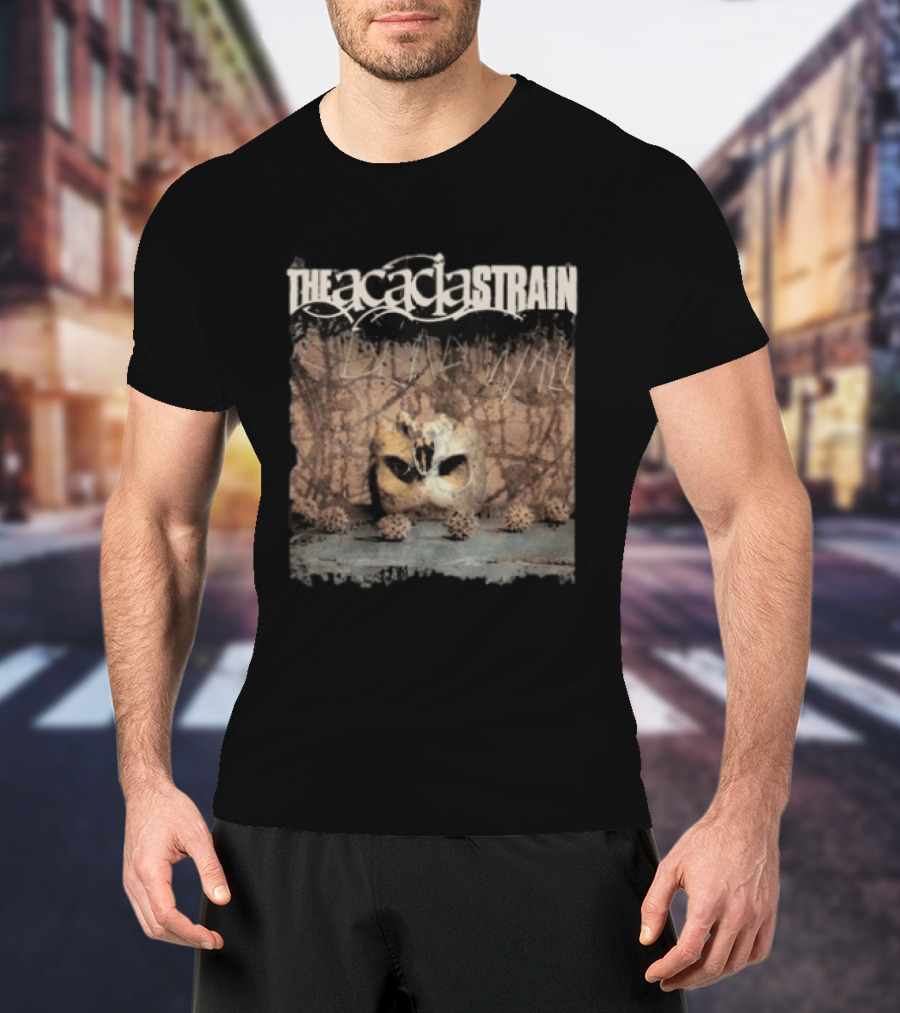 The Acacia Strain The Dead Walk Album Mask Skull Image T-Shirt