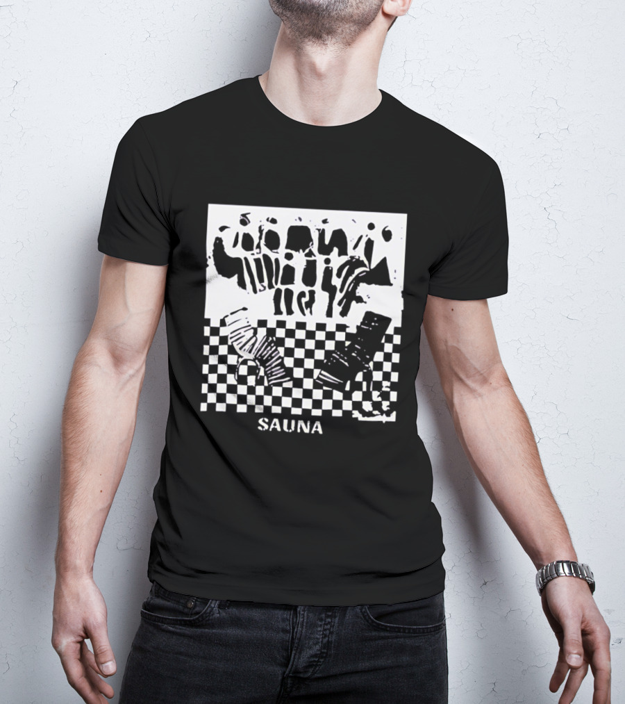 Finding Emily Sauna Angourie Rice Black And White Checkered T-Shirt