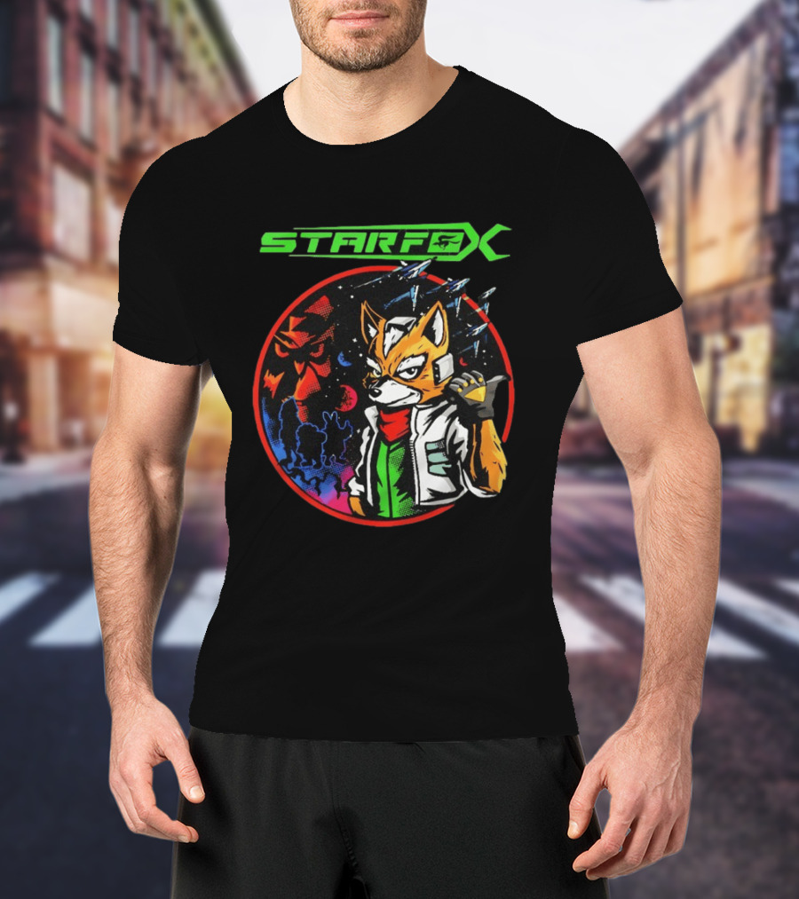 Star Fox Fox McCloud Retro Space Adventure T-Shirt