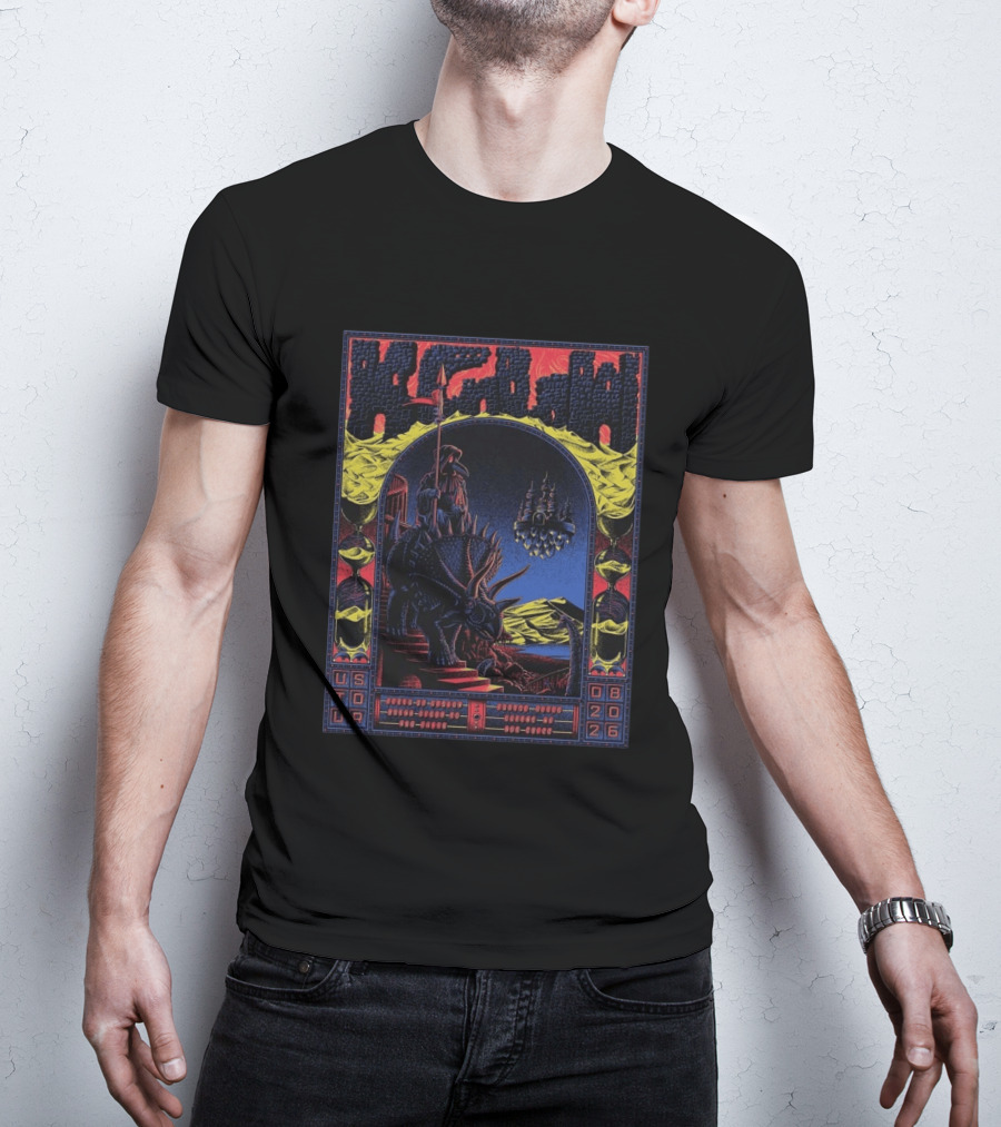 King Gizzard And The Lizard Wizard US Tour 2026 Dinosaur Knight Fantasy Bueno Vista Queens August T-Shirt
