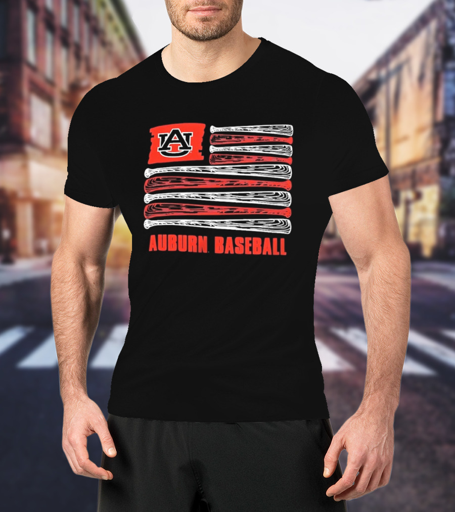 Auburn Tigers America's 250 Flag Baseball Team Spirit T-Shirt