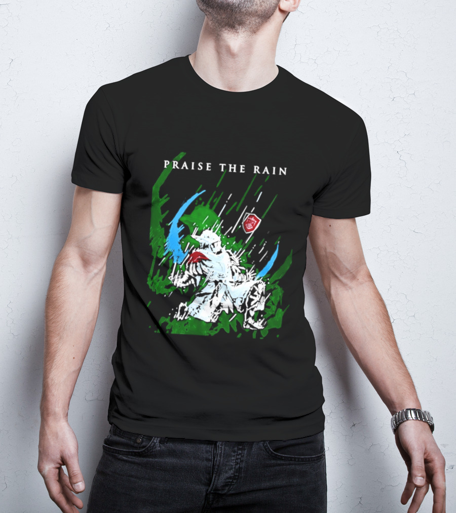 Praise The Rain Warrior Energetic Green And Blue Splash T-Shirt