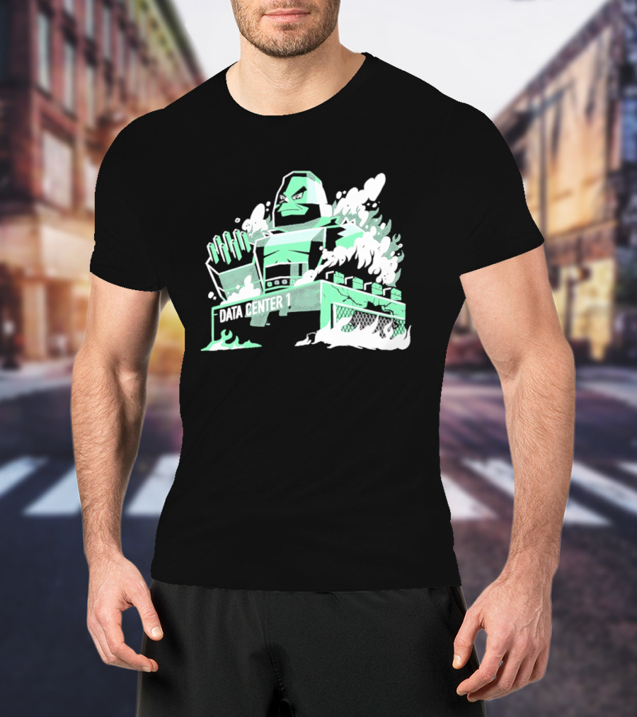 Data Center 1 Final Fantasy Avalanche AI Block Robot T-Shirt