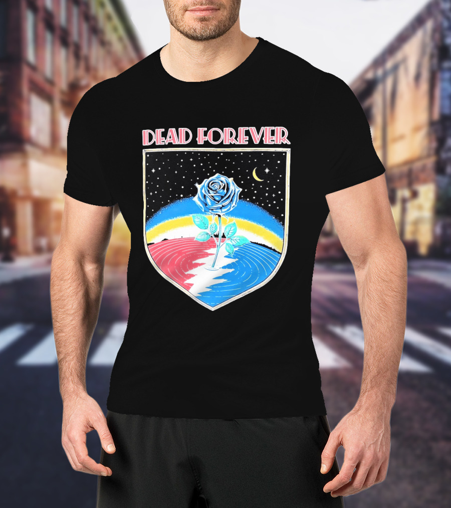 Grateful Dead Forever Rose Skull Rainbow Night Sky Moon Dead60 T-Shirt