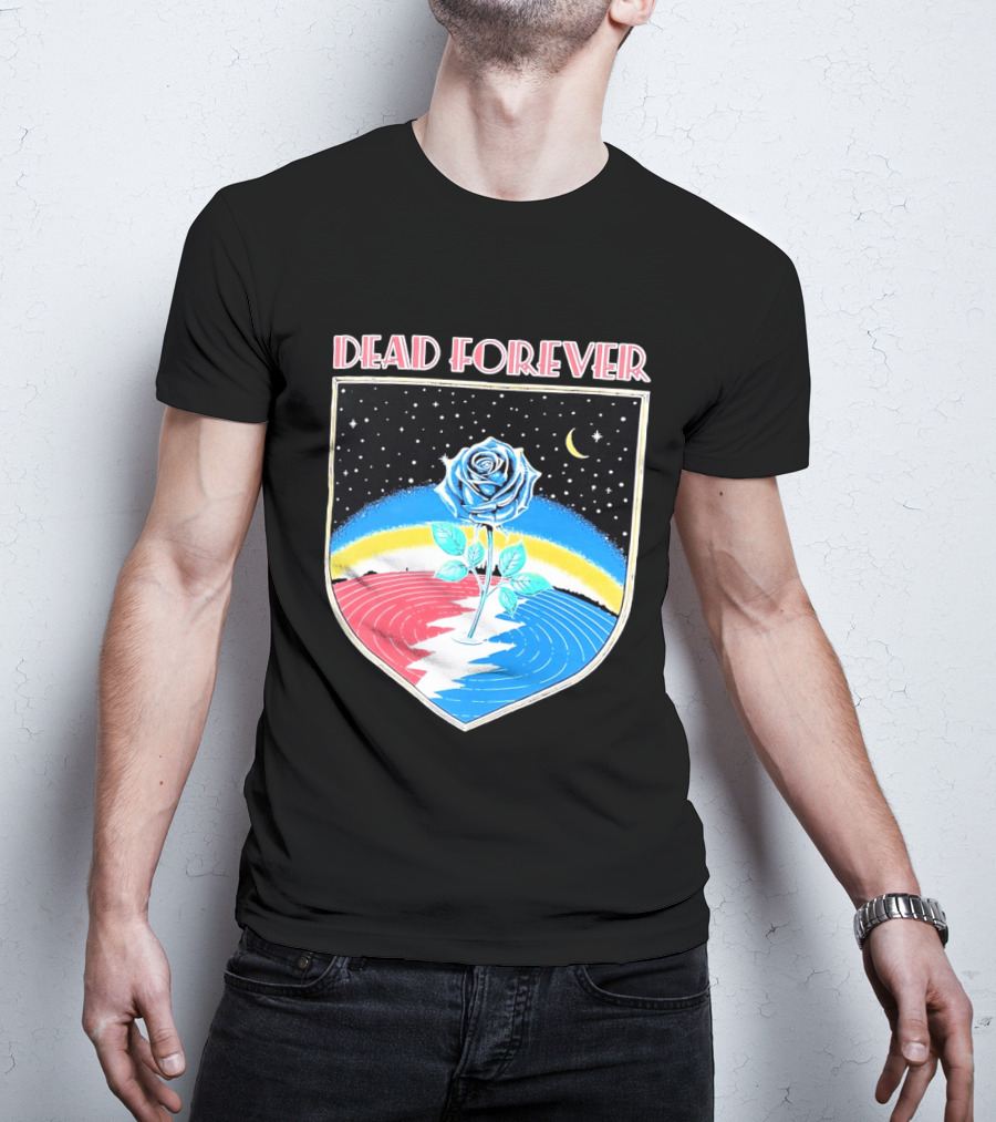 Grateful Dead Forever Rose Skull Rainbow Night Sky Moon Dead60 T-Shirt