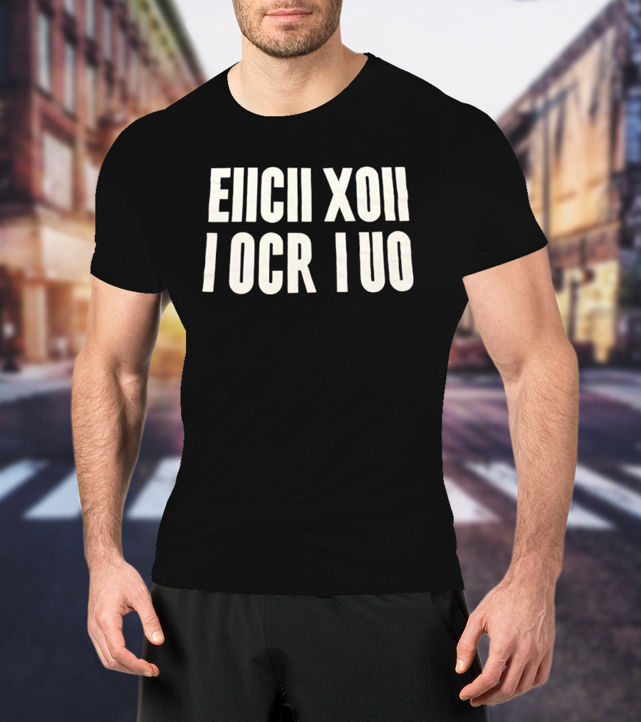 Stencil Block EHCII XII I OCR IUO T-Shirt