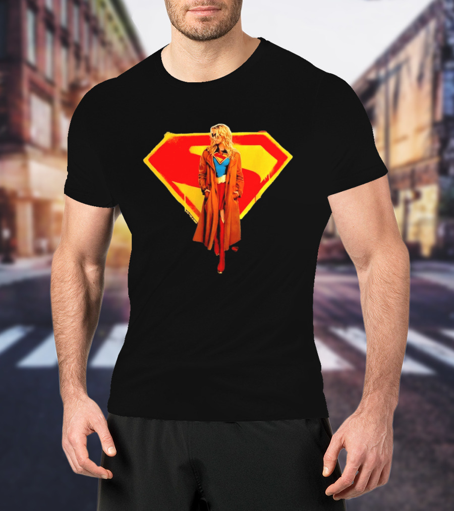 Supergirl 2026 Movie Iconic Superhero Emblem Heroine Coat T-Shirt