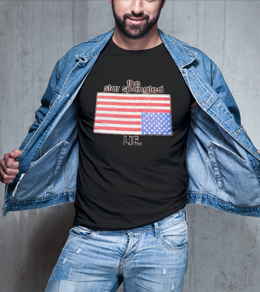 The Star Spangled Lie Upside Down American Flag T-Shirt