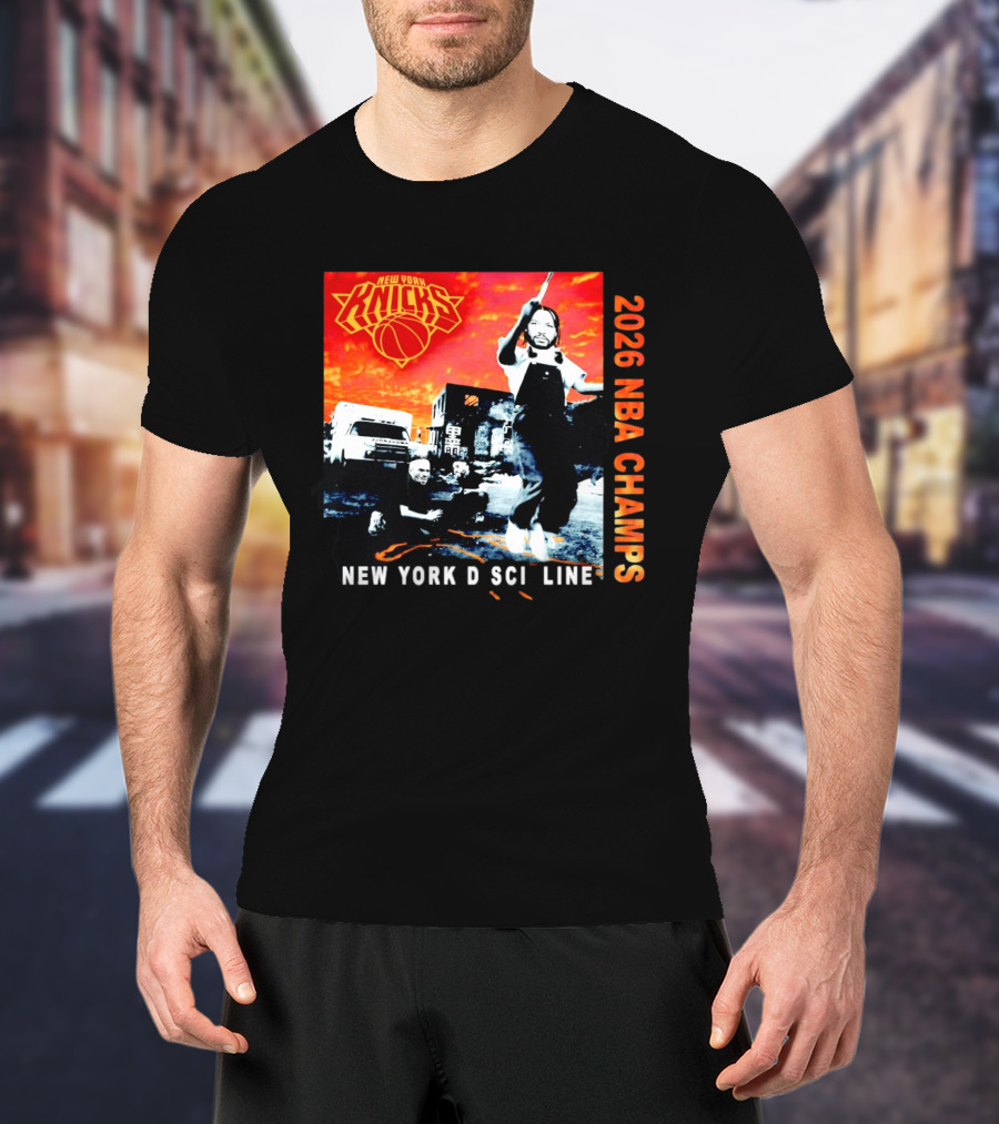 New York Knicks 2026 NBA Champs New York Discipline Rap Album T-Shirt