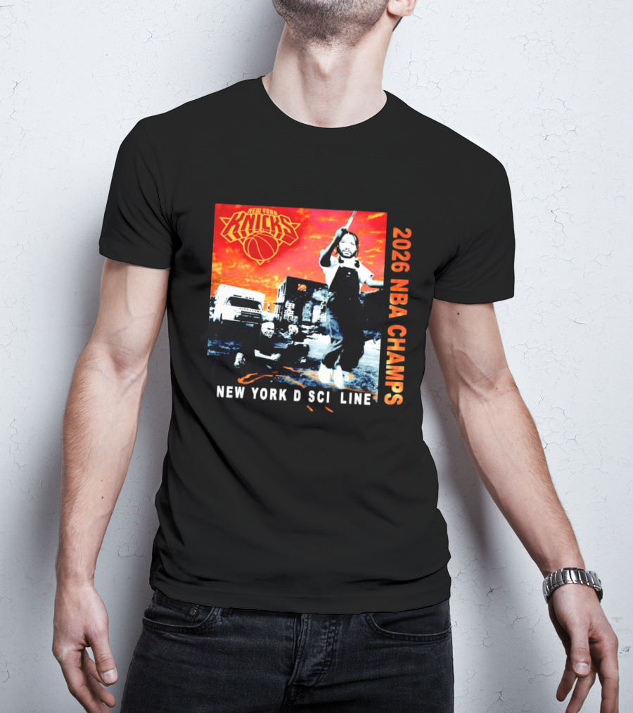 New York Knicks 2026 NBA Champs New York Discipline Rap Album T-Shirt