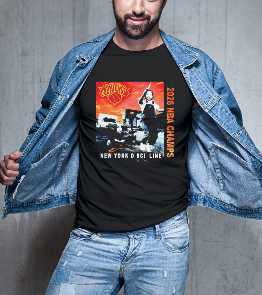 New York Knicks 2026 NBA Champs New York Discipline Rap Album T-Shirt