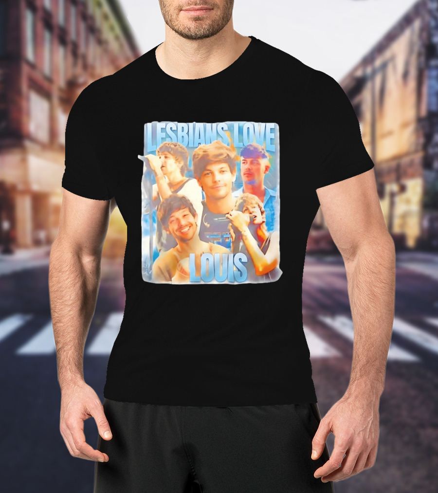 Lesbians Love Louis Tomlinson Faces T-Shirt