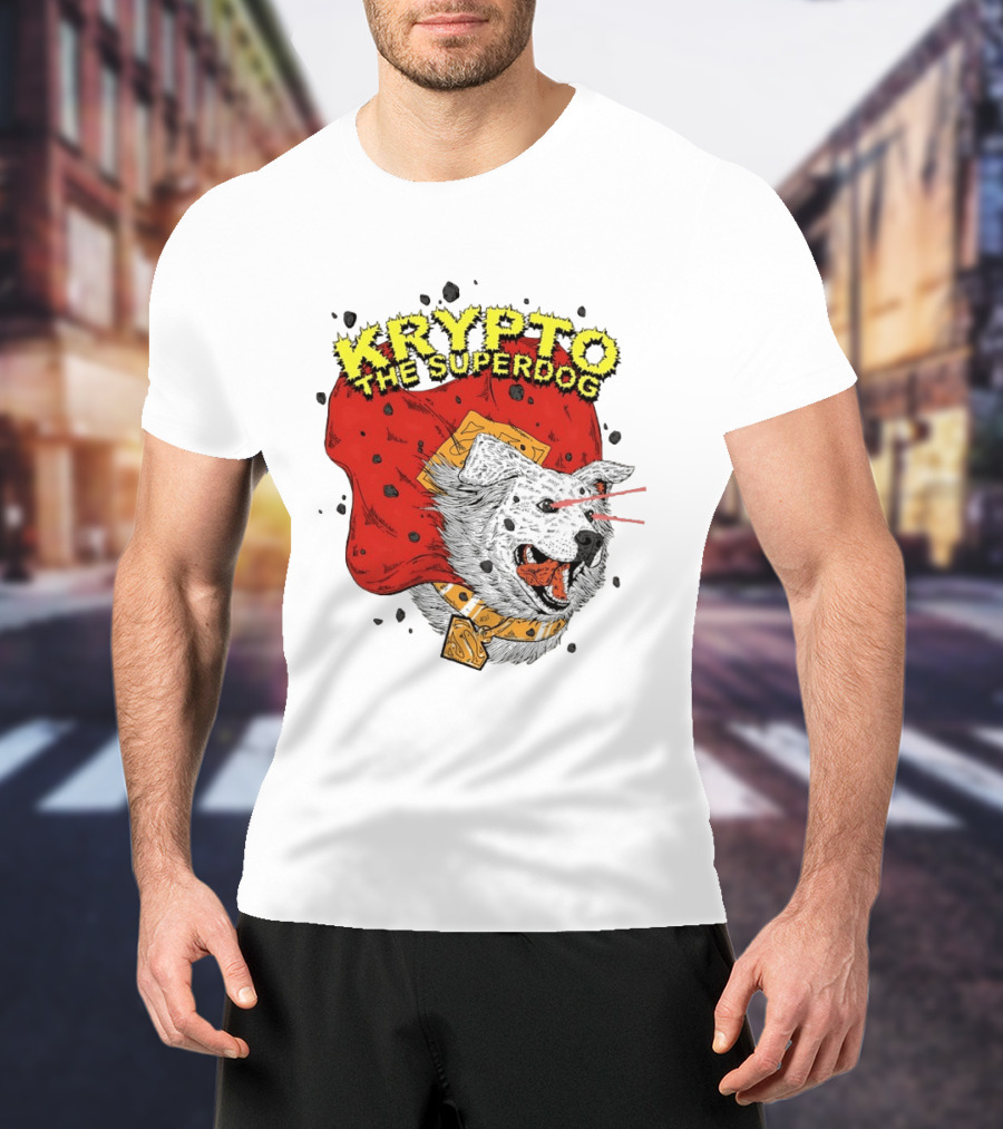 Krypto The Superdog DC Comics Superman Cape Laser Eyes T-Shirt