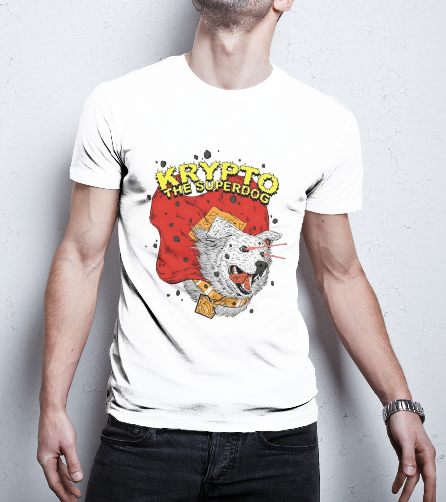 Krypto The Superdog DC Comics Superman Cape Laser Eyes T-Shirt